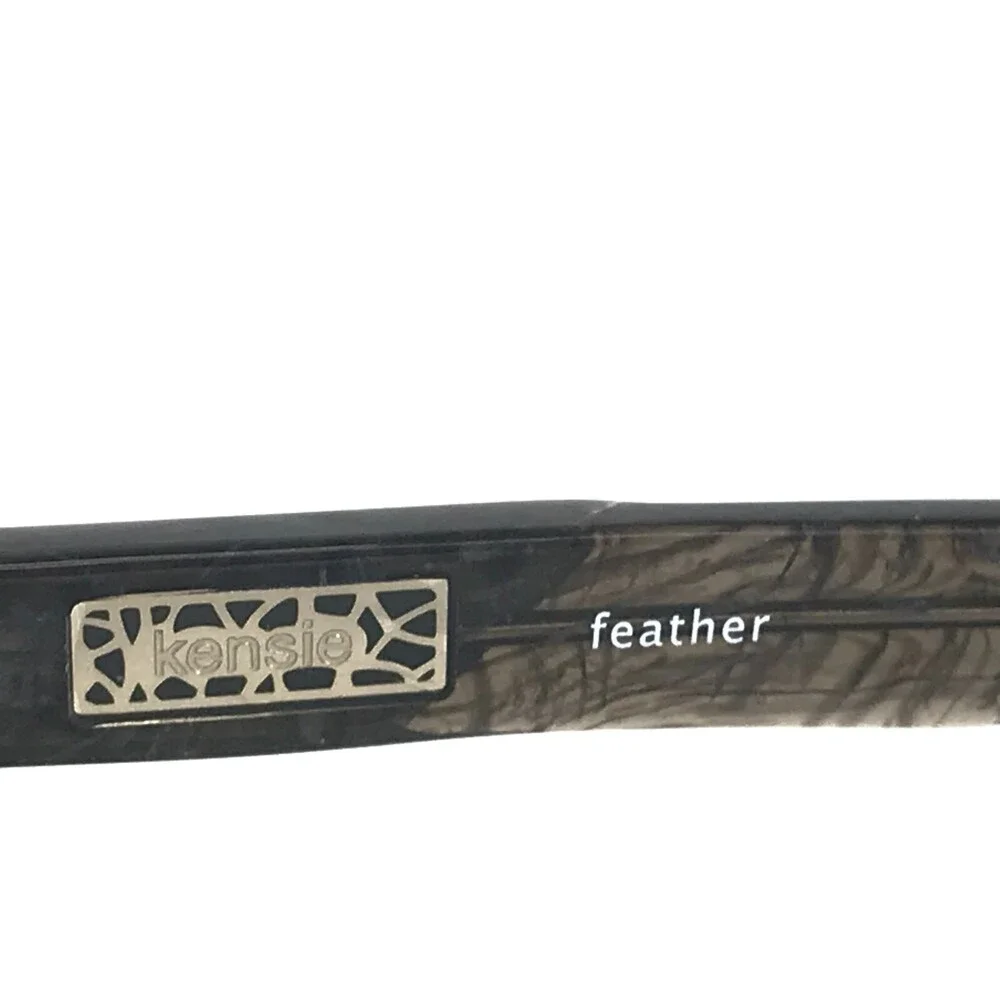 Kensie Eyeglasses Frames FEATHER BK Black Gray Square Full Rim 52-16-135